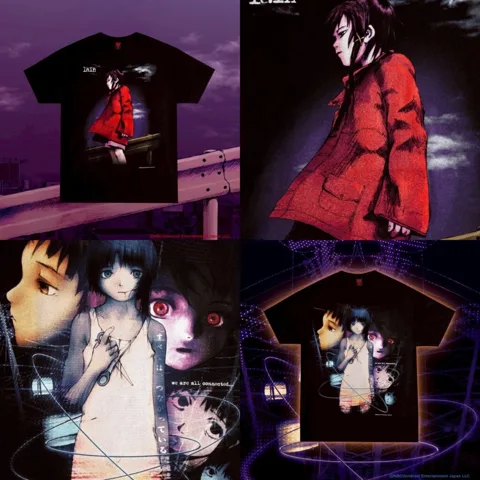 serial experiments lain x GEEKS RULE silkscreen T-shirts